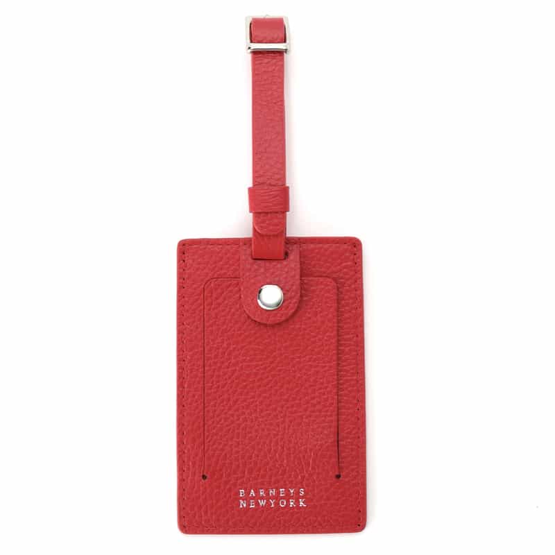 BARNEYS NEW YORK レザーラゲージタグ RED