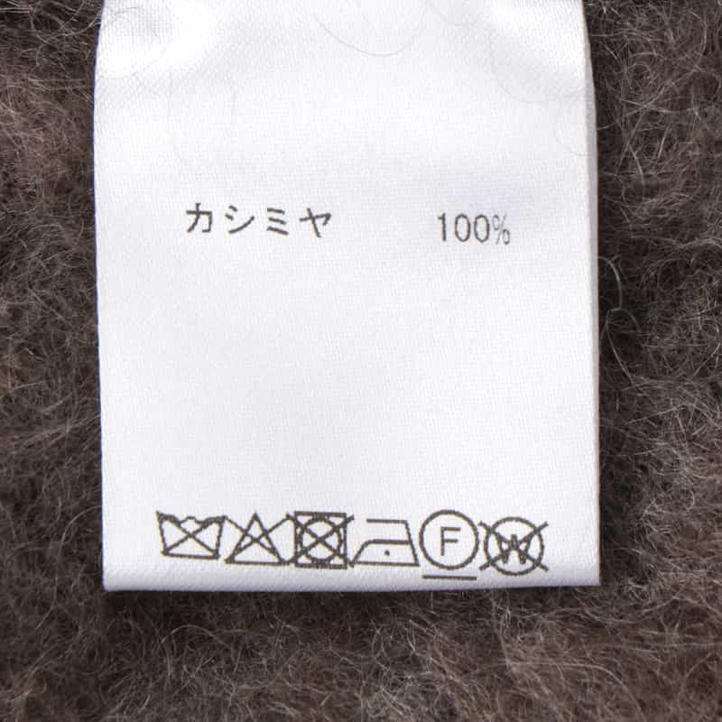 BARNEYS NEW YORK カシミヤ ファー加工 Vネックニットカーディガン BROWN