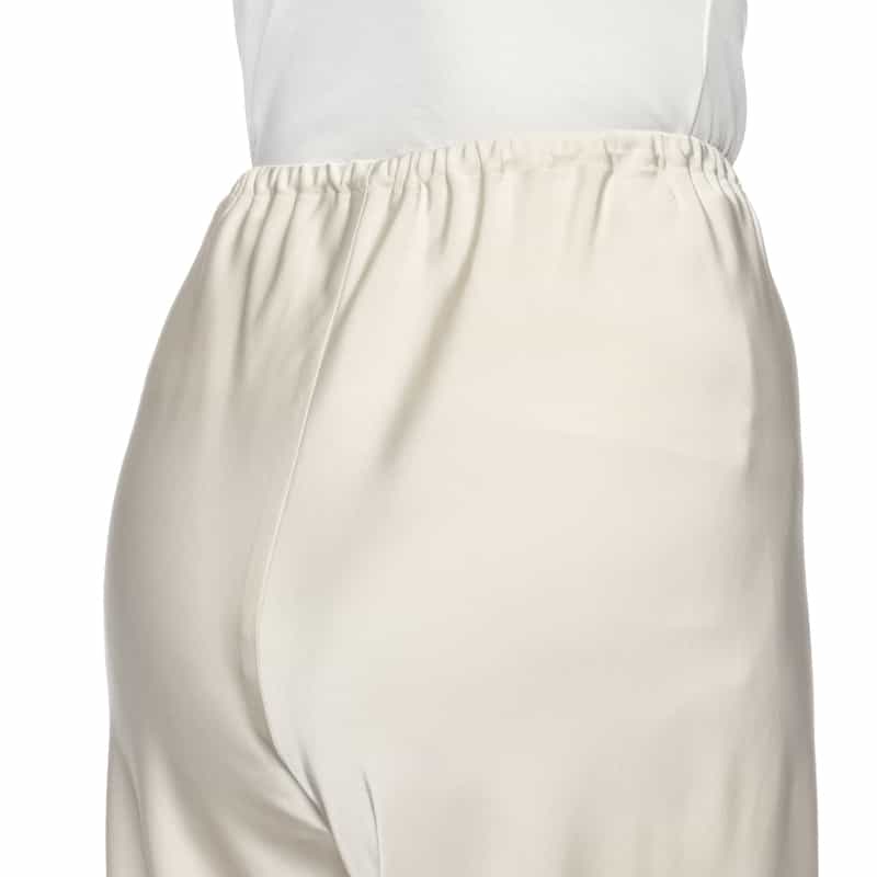 BARNEYS NEW YORK ウォッシャブル サテンワイドイージーパンツ IVORY