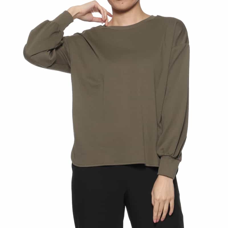 ウォッシャブル ボリュームスリーブデザインカットソー