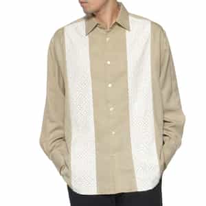 レース切替 ルーズフィットシャツ