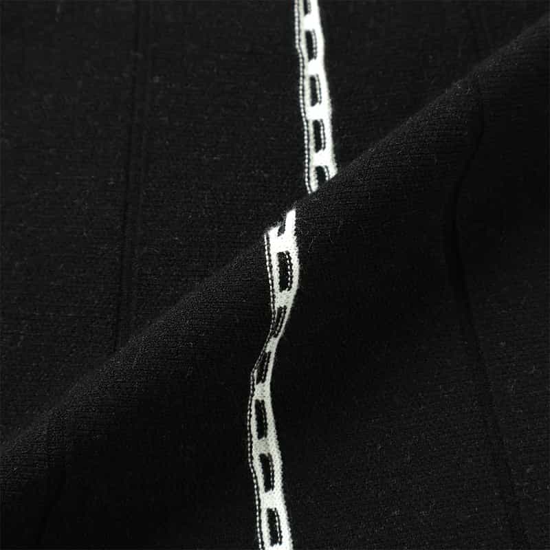 BARNEYS NEW YORK セットアップ ウォッシャブル ジャカードニットドレス BLACK