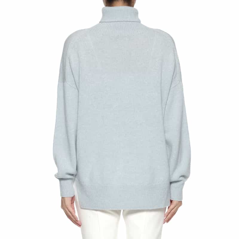 BARNEYS NEW YORK タートルネックニットプルオーバー(ロロ・ピアーナ社製カシミヤ使用) LIGHT BLUE