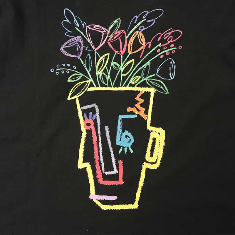 BARNEYS NEW YORK KAZUSA MATSUYAMA<カズサ マツヤマ> コラボレートTシャツ BLACK