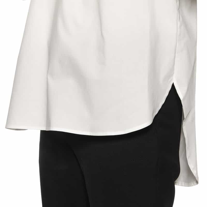 BARNEYS NEW YORK ウォッシャブル ボリュームスリーブ ブラウス WHITE