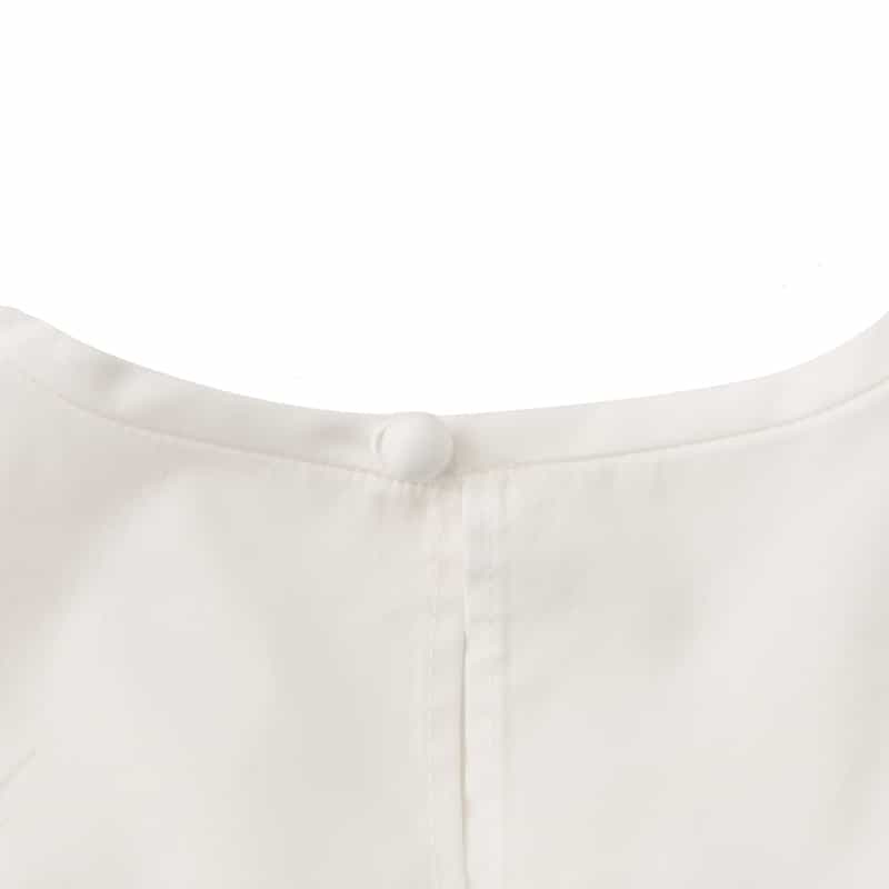 BARNEYS NEW YORK ウォッシャブル ボリュームスリーブ ブラウス WHITE