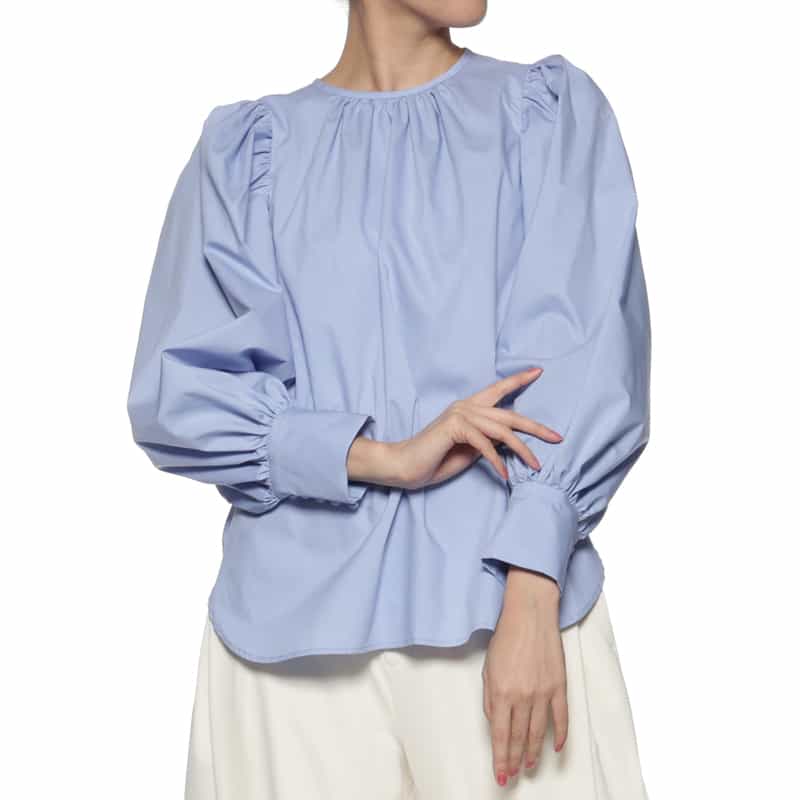 ウォッシャブル ボリュームスリーブ ブラウス