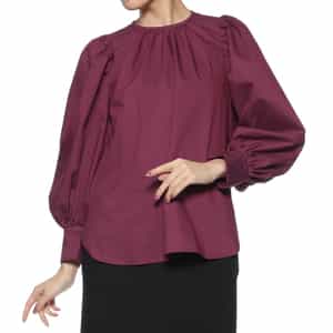 ウォッシャブル ボリュームスリーブ ブラウス