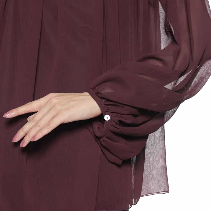 BARNEYS NEW YORK 異素材コンビネーション シアーブラウス （インナーキャミソール付き） PINK