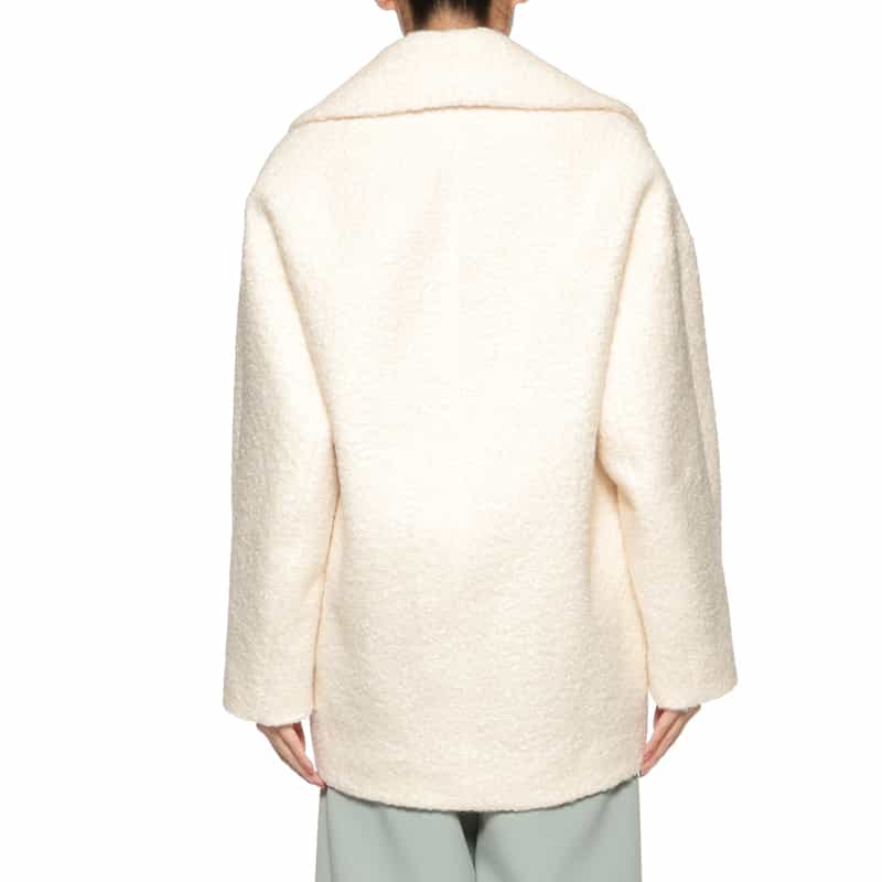 BARNEYS NEW YORK ブークレー ショートコート WHITE