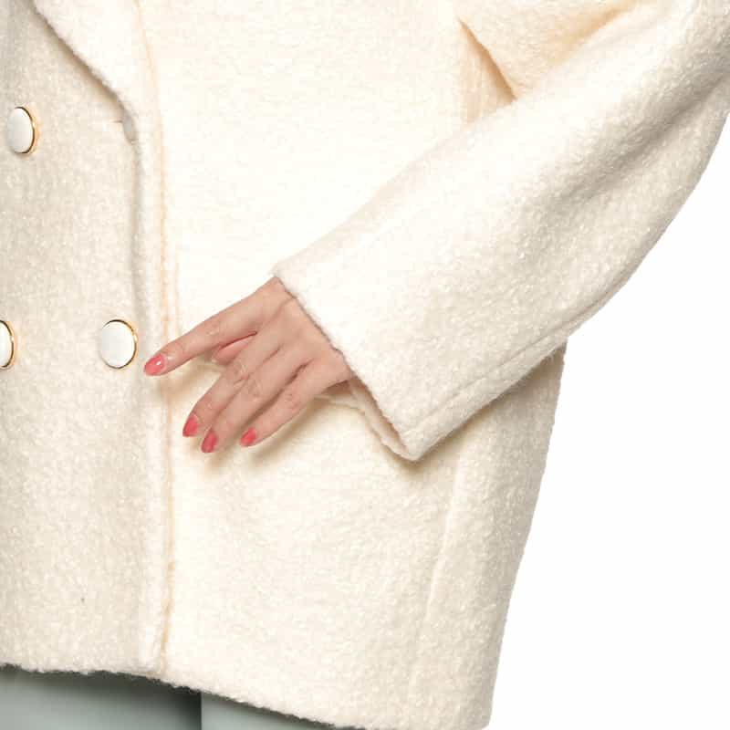 BARNEYS NEW YORK ブークレー ショートコート WHITE