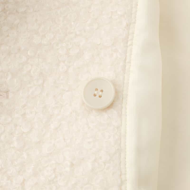 BARNEYS NEW YORK ブークレー ショートコート WHITE