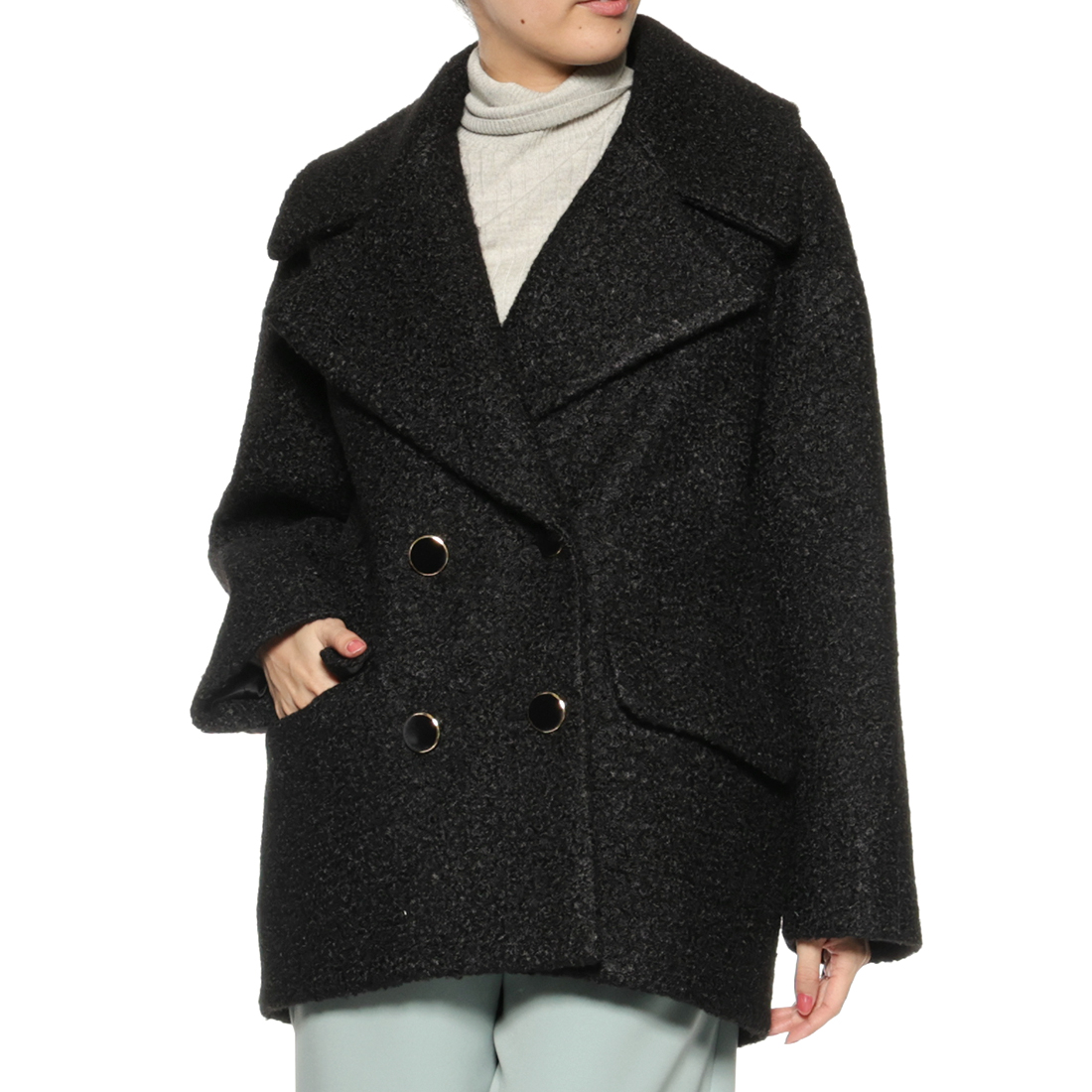 ブークレー ショートコート