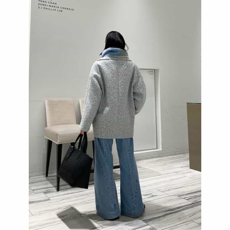 BARNEYS NEW YORK ブークレー ショートコート GRAY