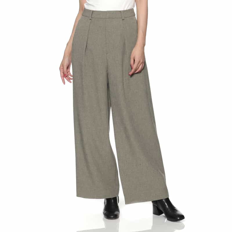 BARNEYS NEW YORK ワイドパンツ LIGHT GRAY
