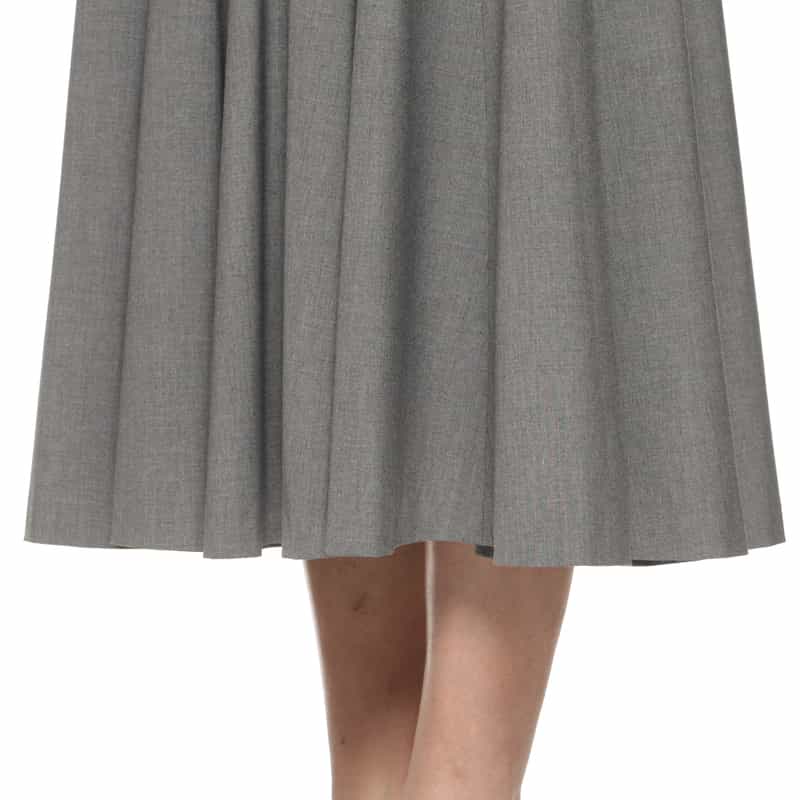 BARNEYS NEW YORK パネルライン フレアスカート LIGHT GRAY