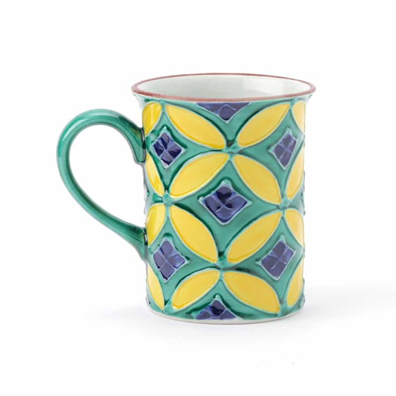 洸春陶苑 洸春陶苑＜コウシュントウエン＞ バーニーズ　ニューヨーク限定 清水焼 青交趾七宝マグカップ GREEN