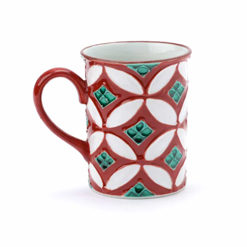 洸春陶苑 洸春陶苑＜コウシュントウエン＞ バーニーズ　ニューヨーク限定 清水焼 赤交趾七宝マグカップ RED