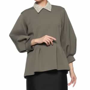 襟付きスキューバニットプルオーバー