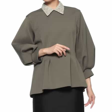 襟付きスキューバニットプルオーバー