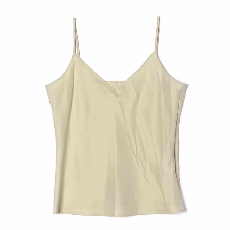 BARNEYS NEW YORK ウォッシャブル シアーボウタイブラウス（インナーキャミソール付き） WHITE