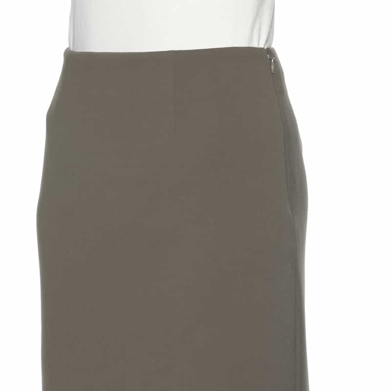 BARNEYS NEW YORK スクーバ素材 レースヘムスカート GRAY