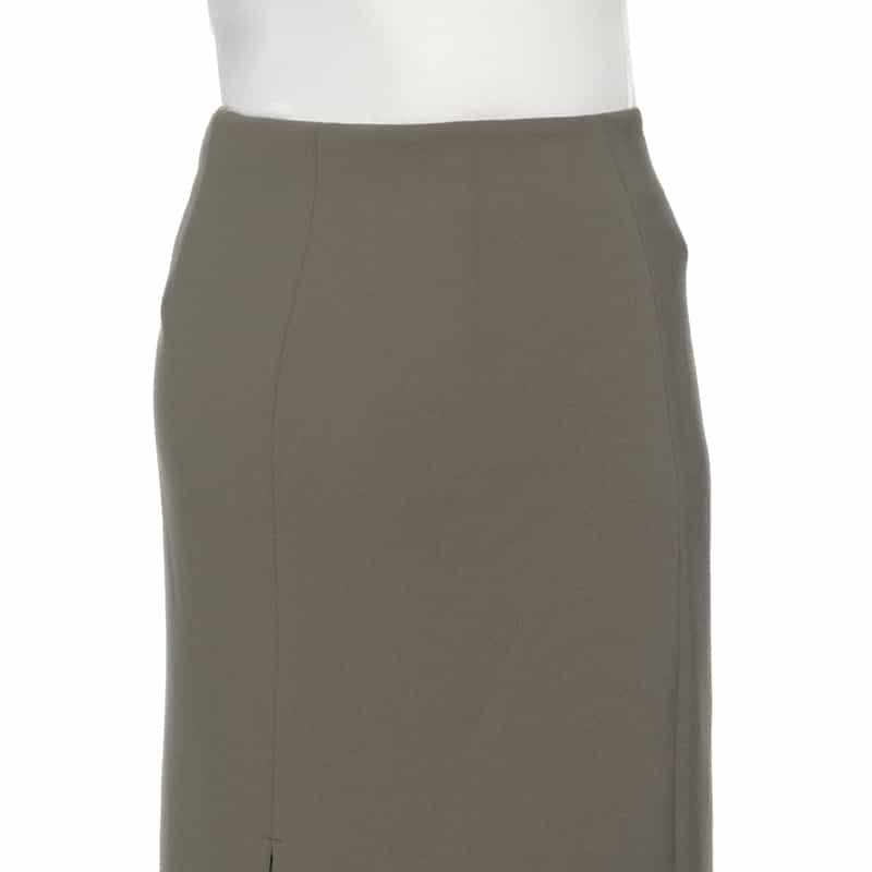 BARNEYS NEW YORK スクーバ素材 レースヘムスカート GRAY