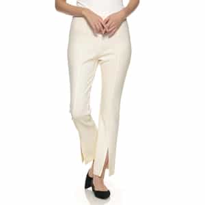 ウォッシャブル スリット入りクロップドパンツ