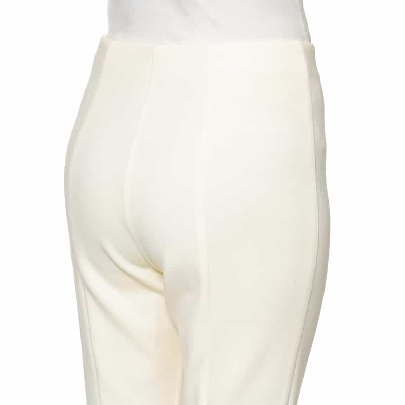 BARNEYS NEW YORK ウォッシャブル スリット入りクロップドパンツ WHITE