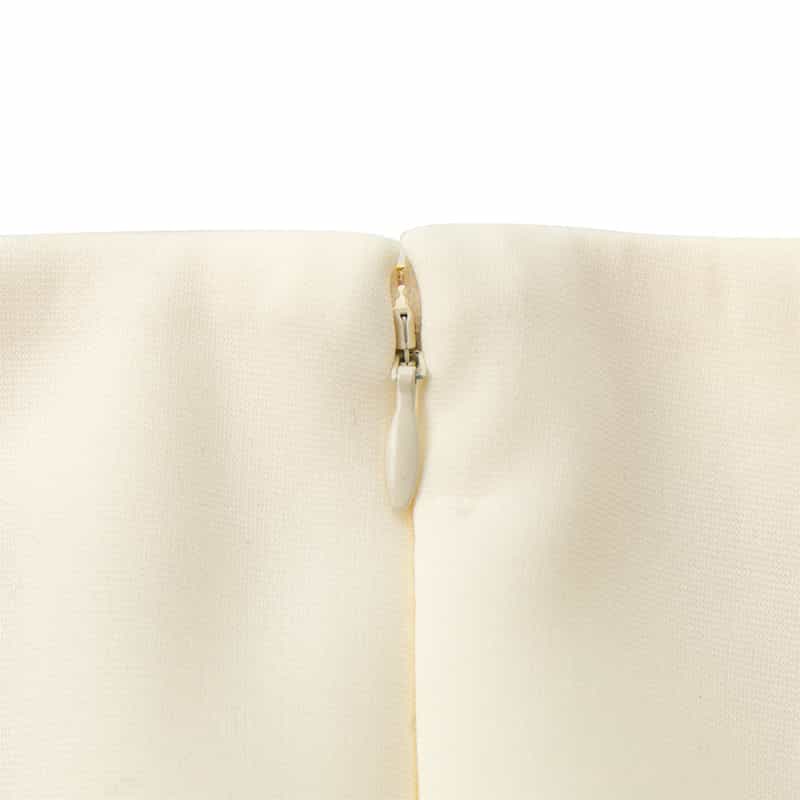 BARNEYS NEW YORK ウォッシャブル スリット入りクロップドパンツ WHITE