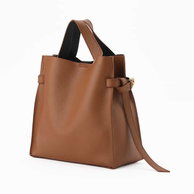 VIOLAD’ORO VIOLAD’ORO ＜ヴィオラドーロ＞ ミニトートバッグ BROWN