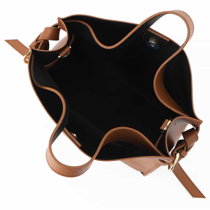 VIOLAD’ORO VIOLAD’ORO ＜ヴィオラドーロ＞ ミニトートバッグ BROWN