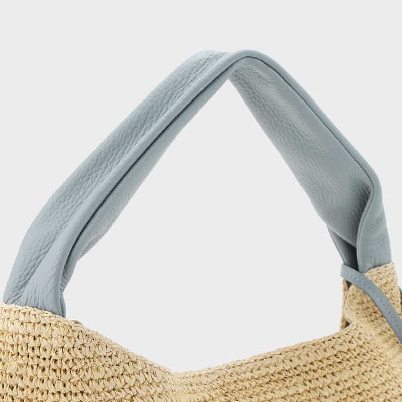 VIOLAD’ORO VIOLAD’ORO ＜ヴィオラドーロ＞ アバカ素材 ワンハンドルバッグ LIGHT BLUE