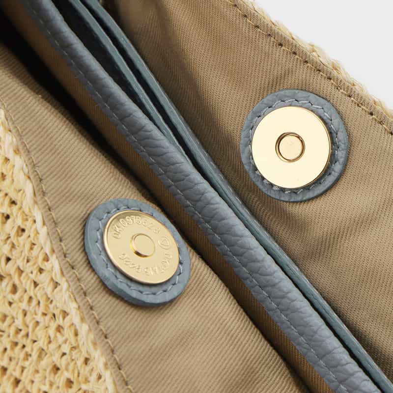 VIOLAD’ORO VIOLAD’ORO ＜ヴィオラドーロ＞ アバカ素材 ワンハンドルバッグ LIGHT BLUE