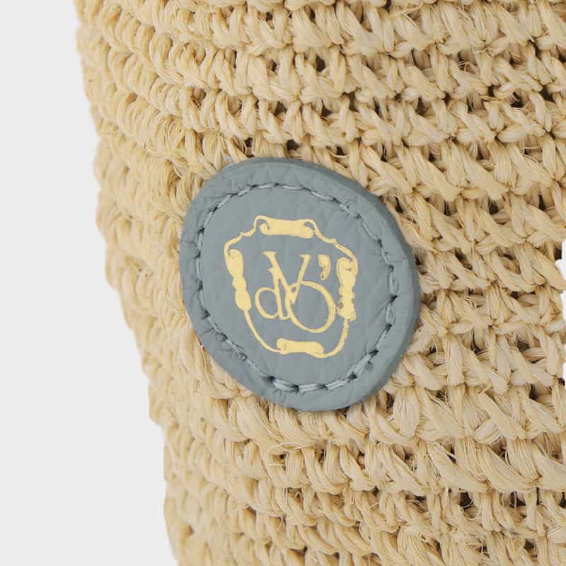 VIOLAD’ORO VIOLAD’ORO ＜ヴィオラドーロ＞ アバカ素材 ワンハンドルバッグ LIGHT BLUE