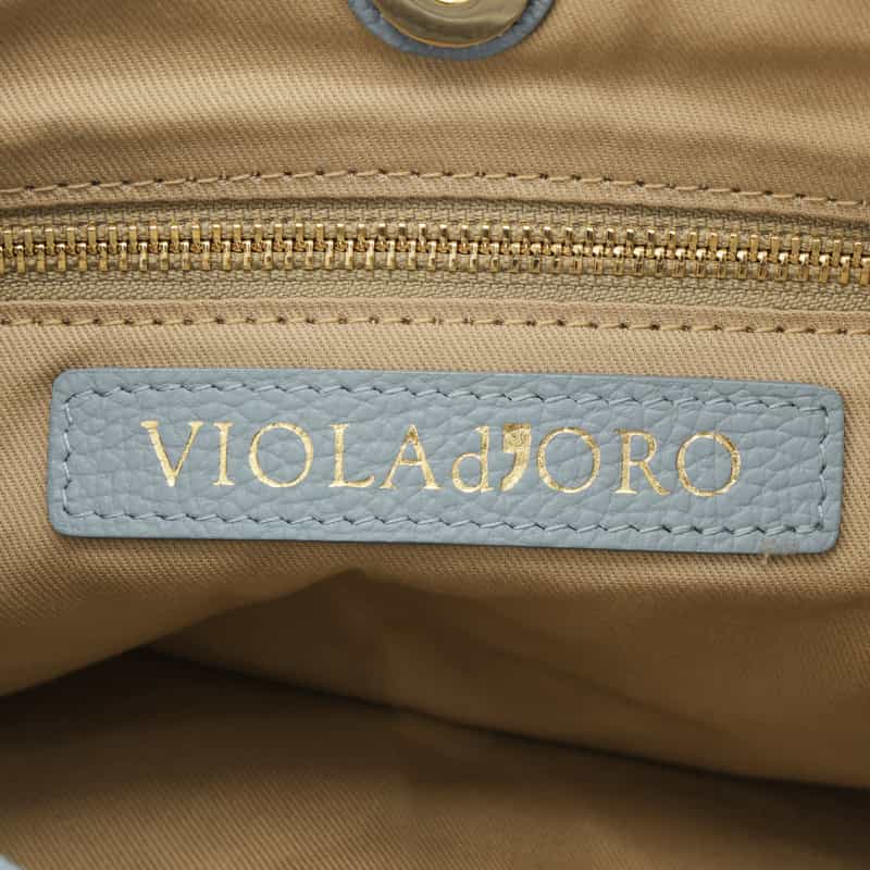 VIOLAD’ORO VIOLAD’ORO ＜ヴィオラドーロ＞ アバカ素材 ワンハンドルバッグ LIGHT BLUE