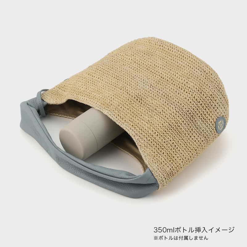 VIOLAD’ORO VIOLAD’ORO ＜ヴィオラドーロ＞ アバカ素材 ワンハンドルバッグ LIGHT BLUE