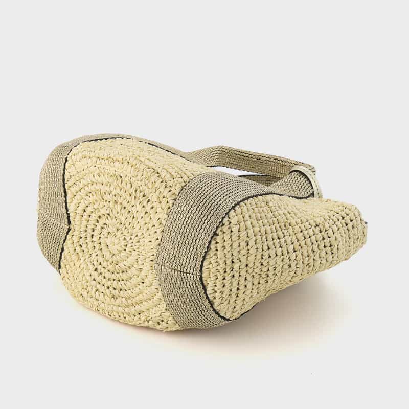 VIOLAD’ORO VIOLAD’ORO ＜ヴィオラドーロ＞ ラフィア素材 ミニトートバッグ BEIGE