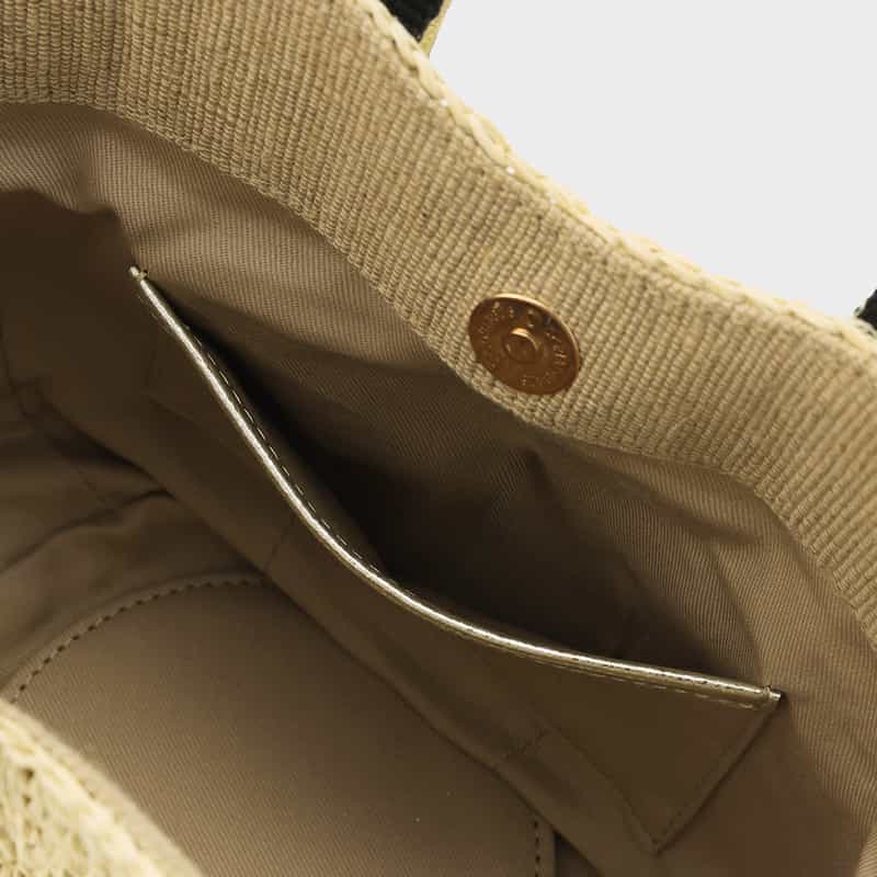 VIOLAD’ORO VIOLAD’ORO ＜ヴィオラドーロ＞ ラフィア素材 ミニトートバッグ BEIGE