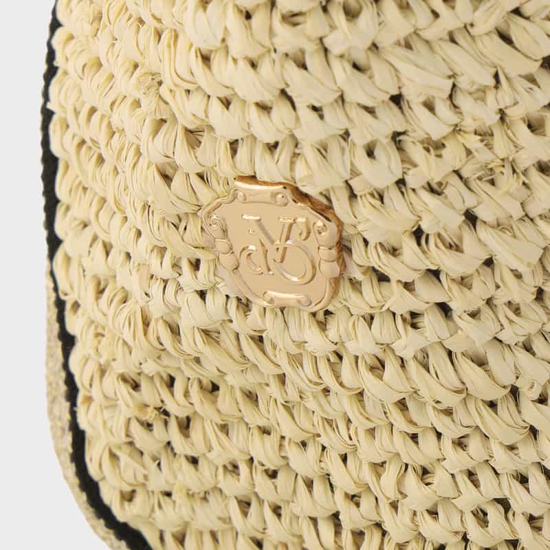 VIOLAD’ORO VIOLAD’ORO ＜ヴィオラドーロ＞ ラフィア素材 ミニトートバッグ BEIGE