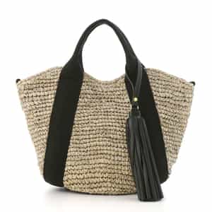 VIOLAD’ORO ＜ヴィオラドーロ＞ ラフィア素材 ミニトートバッグ