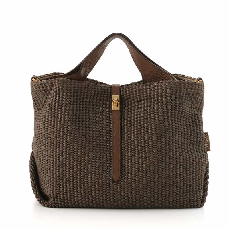 VIOLAD’ORO ＜ヴィオラドーロ＞ 異素材コンビネーション ミニトートバッグ