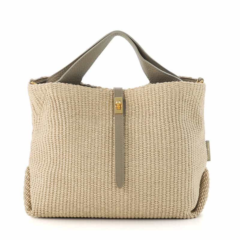 VIOLAD’ORO ＜ヴィオラドーロ＞ 異素材コンビネーション ミニトートバッグ