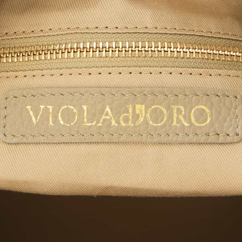 VIOLAD’ORO VIOLAD’ORO ＜ヴィオラドーロ＞ 異素材コンビネーション ミニトートバッグ LIGHT GRAY
