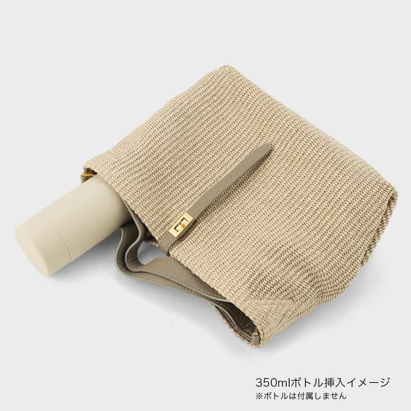 VIOLAD’ORO VIOLAD’ORO ＜ヴィオラドーロ＞ 異素材コンビネーション ミニトートバッグ LIGHT GRAY