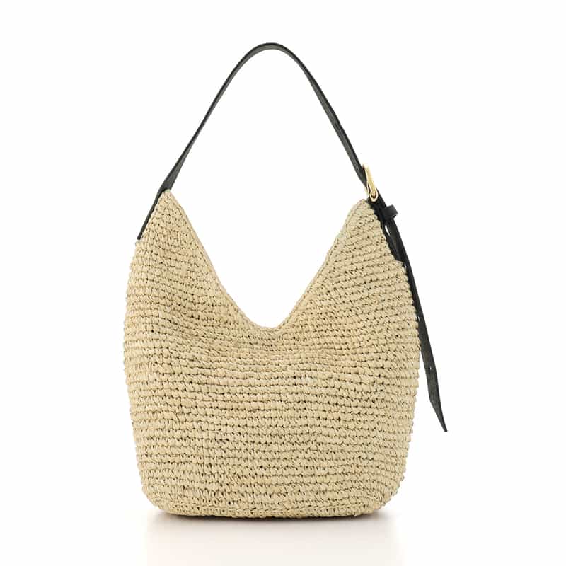 VIOLAD’ORO ＜ヴィオラドーロ＞ ラフィア素材 ワンハンドルショルダーバッグ