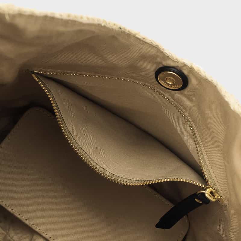 VIOLAD’ORO VIOLAD’ORO ＜ヴィオラドーロ＞ ラフィア素材 ワンハンドルショルダーバッグ BEIGE