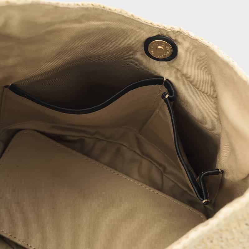 VIOLAD’ORO VIOLAD’ORO ＜ヴィオラドーロ＞ ラフィア素材 ワンハンドルショルダーバッグ BEIGE