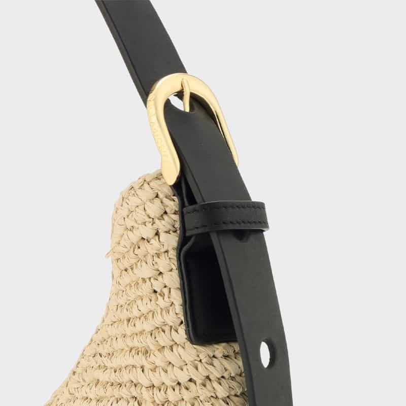 VIOLAD’ORO VIOLAD’ORO ＜ヴィオラドーロ＞ ラフィア素材 ワンハンドルショルダーバッグ BEIGE