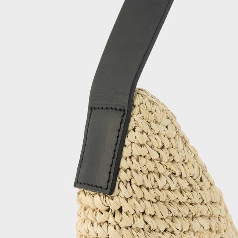 VIOLAD’ORO VIOLAD’ORO ＜ヴィオラドーロ＞ ラフィア素材 ワンハンドルショルダーバッグ BEIGE